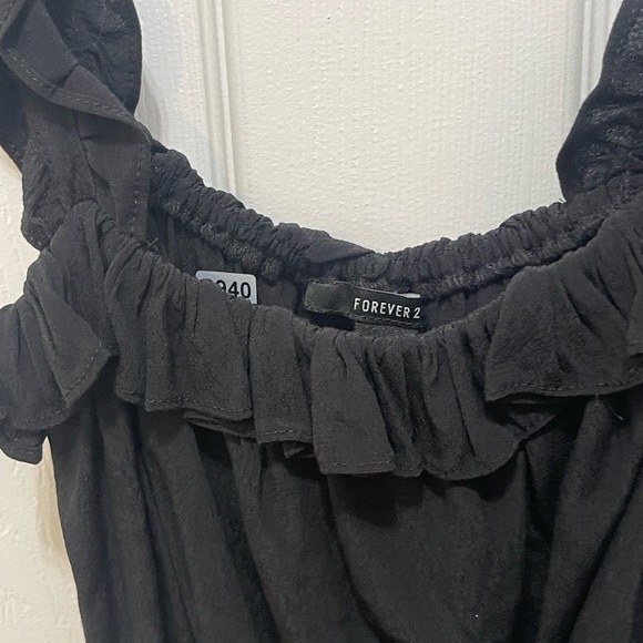 Forever 21 Black Ruffled Blouse - Picture 8 of 12